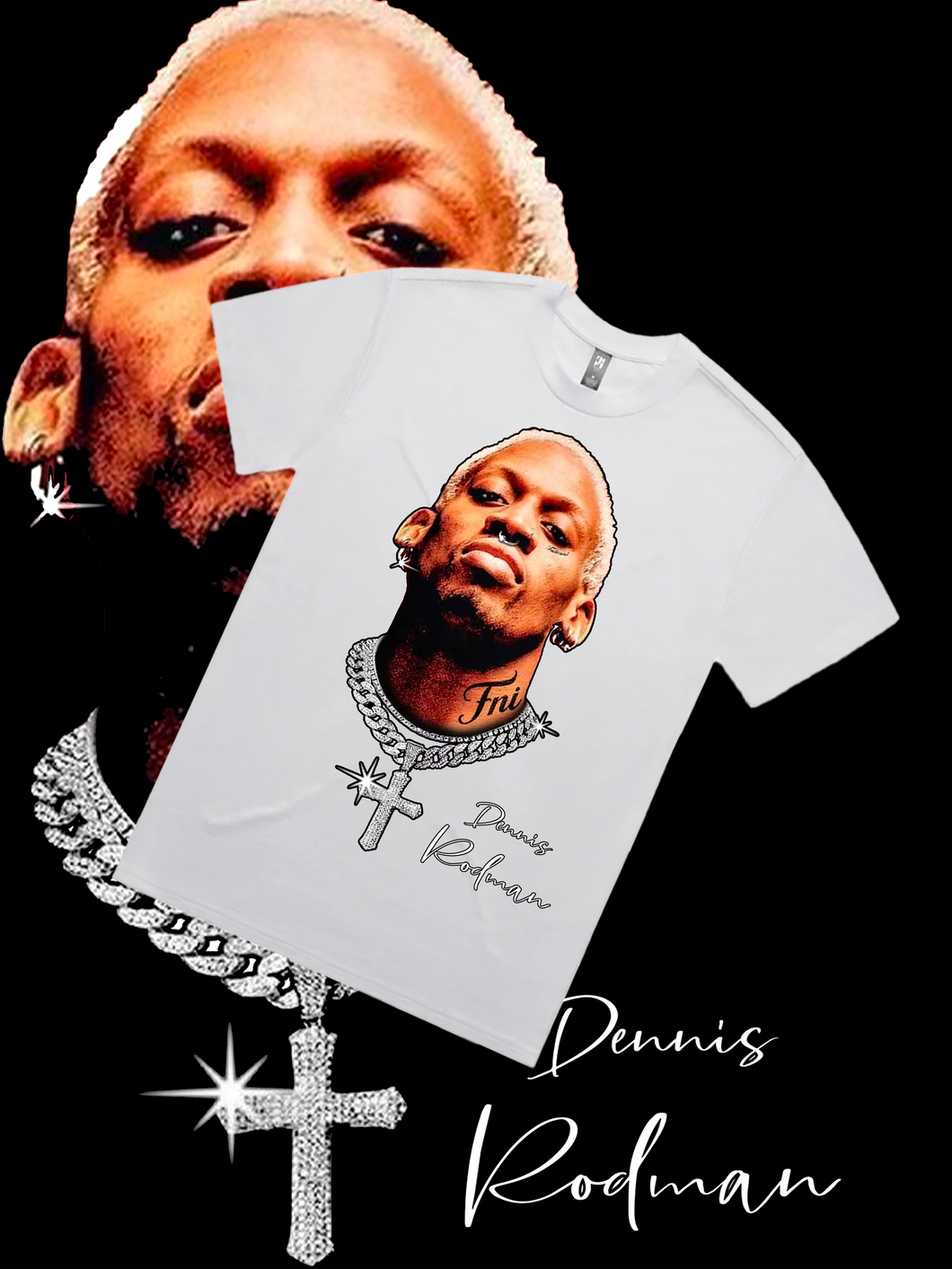 White Dennis Rodman T-Shirt